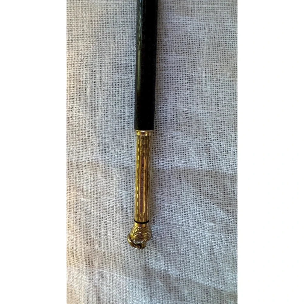 Antique 19 Century Patent March 21 Gold Filled Vulcanite Slide Dip Pen